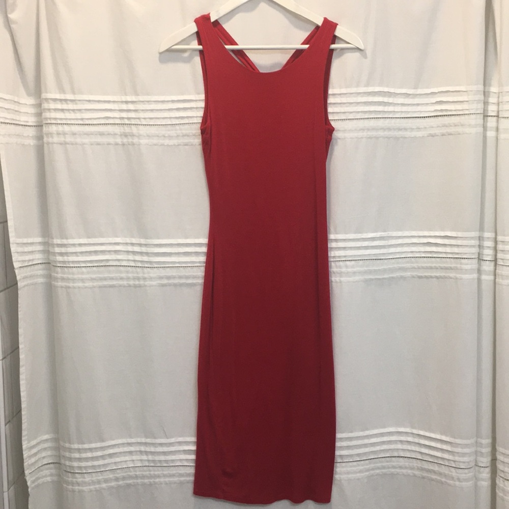 Knit Red Midi Dress